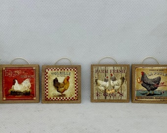 Miniature Farmhouse set of Wall Hangings