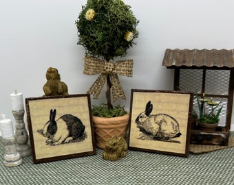 Miniature Farmhouse Easter Rabbit Pictures