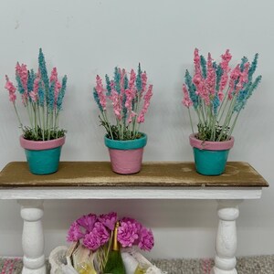 Miniature Dollhouse Farmhouse Potted Flowers