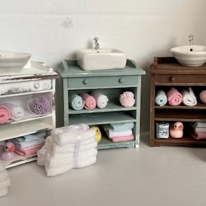 Miniature Dollhouse Farmhouse Vanity Sink