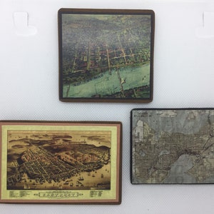 Mapas de inspiración vintage de casa de muñecas en miniatura