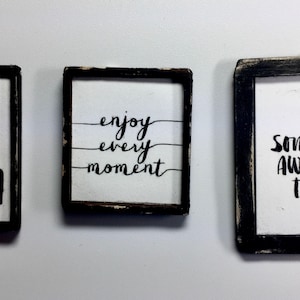 Miniature Dollhouse Farmhouse Framed Sayings