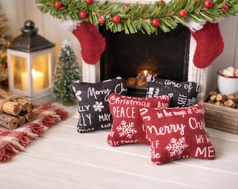 Miniature Dollhouse Christmas Pillows