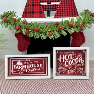 Miniature Farmhouse Christmas Signs