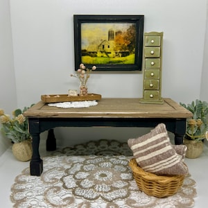 Miniature Dollhouse Farmhouse Table