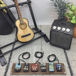 Miniature Dollhouse Guitar Pedals