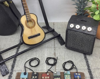 Miniature Dollhouse Guitar Pedals