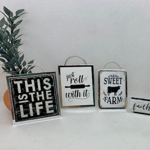 Miniature Farmhouse Signs