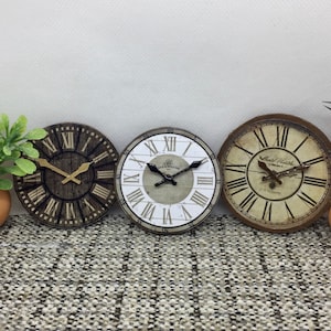 Large Miniature Dollhouse Farmhouse Wall Clocks