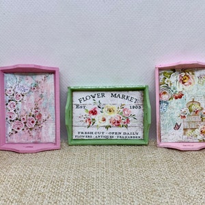 Miniature Shabby Chic Serving Trays