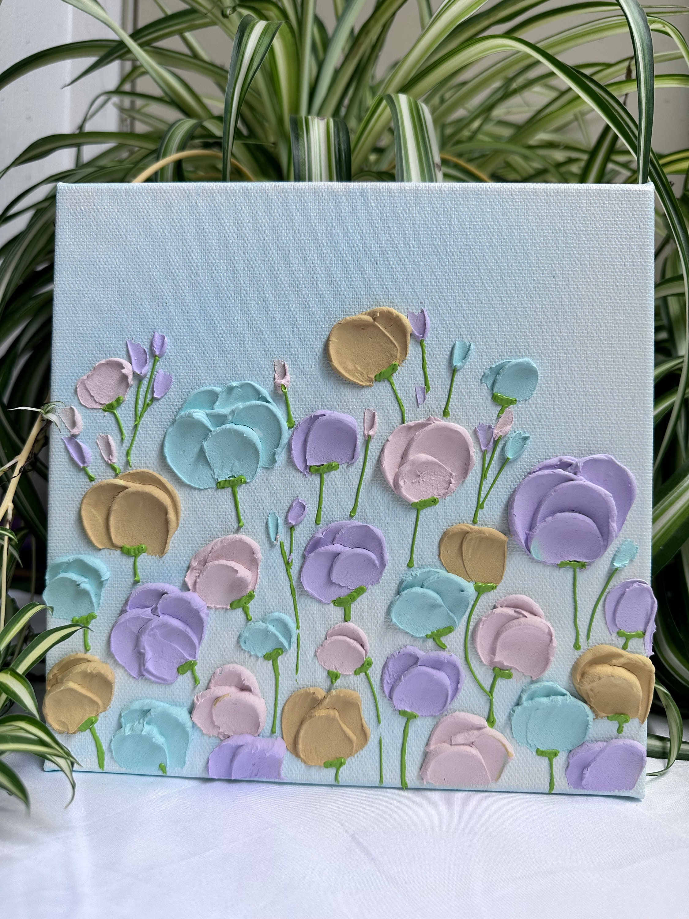 Floral Textured Painting Texture Art Original