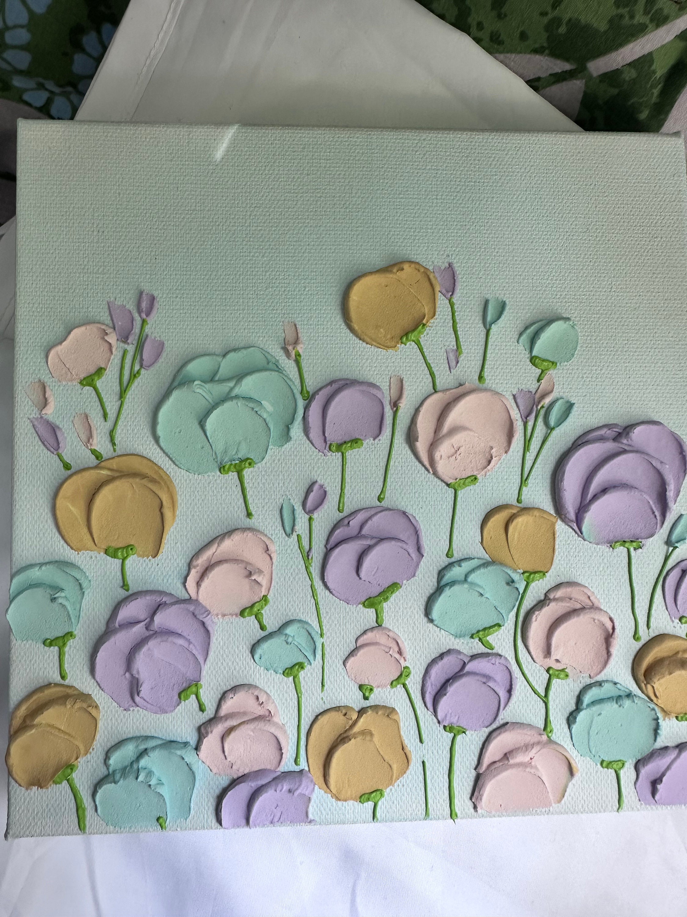 Floral Textured Painting Texture Art Original