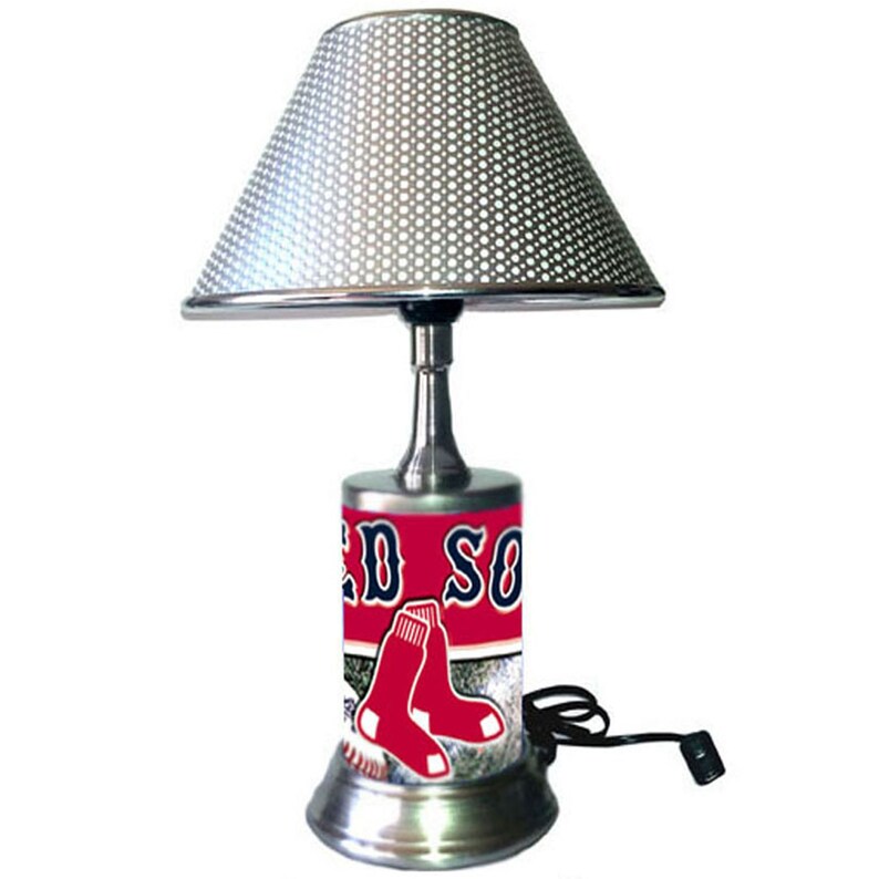 Boston Red Sox Lamp with chrome finish shade Etsy