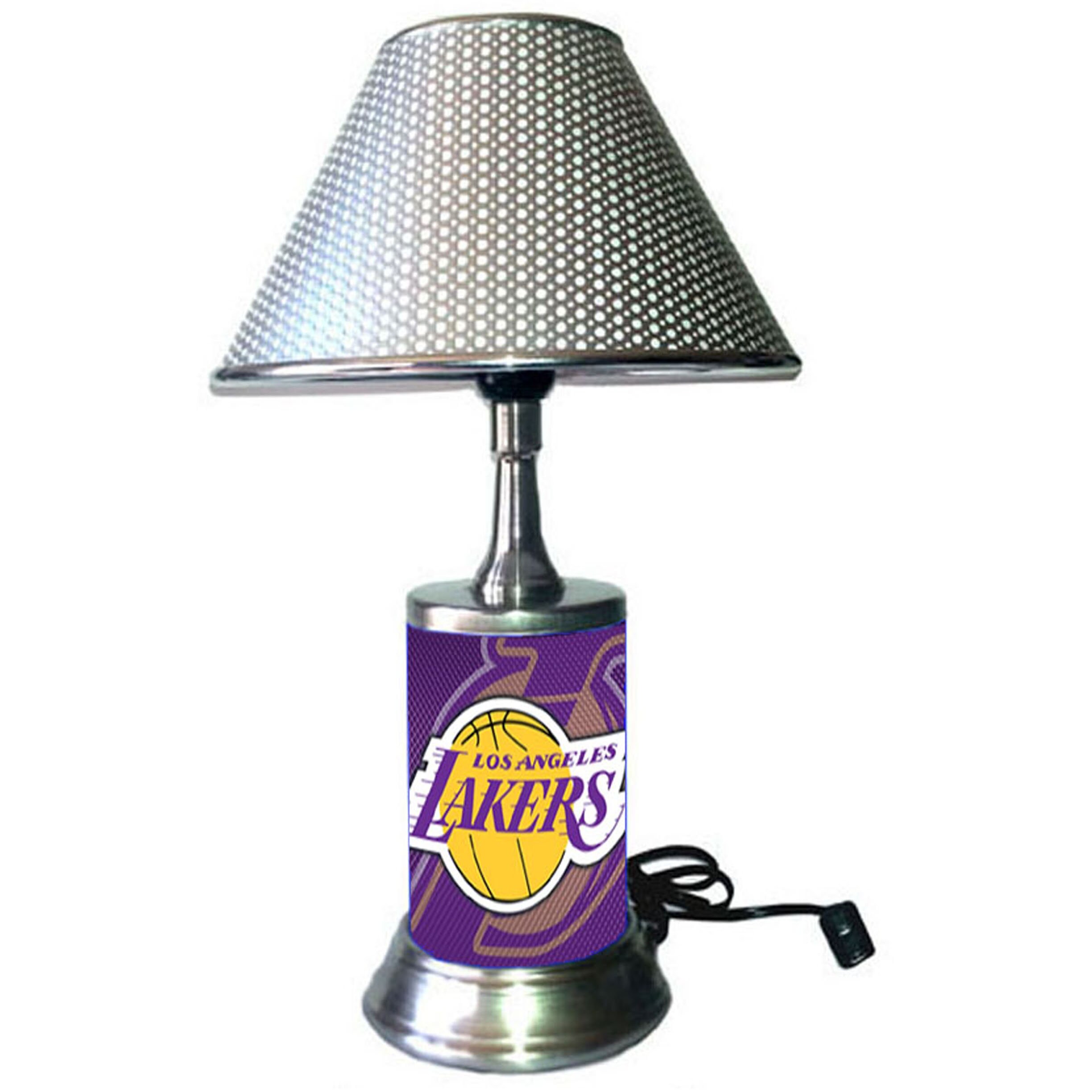 Los Angeles Lakers Desk Lamp With Chrome Finish Shade Etsy