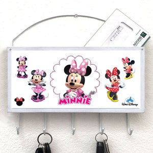 Minnie Mouse Mail Organizer, Mail Holder, Key Rack, Mail Basket, Mailbox