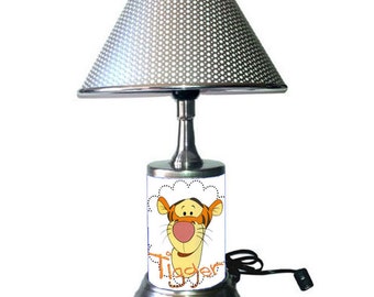 Tigger desk lamp with chrome finish shade