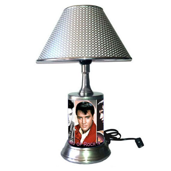 Elvis Presley Lamp with chrome finish shade Etsy