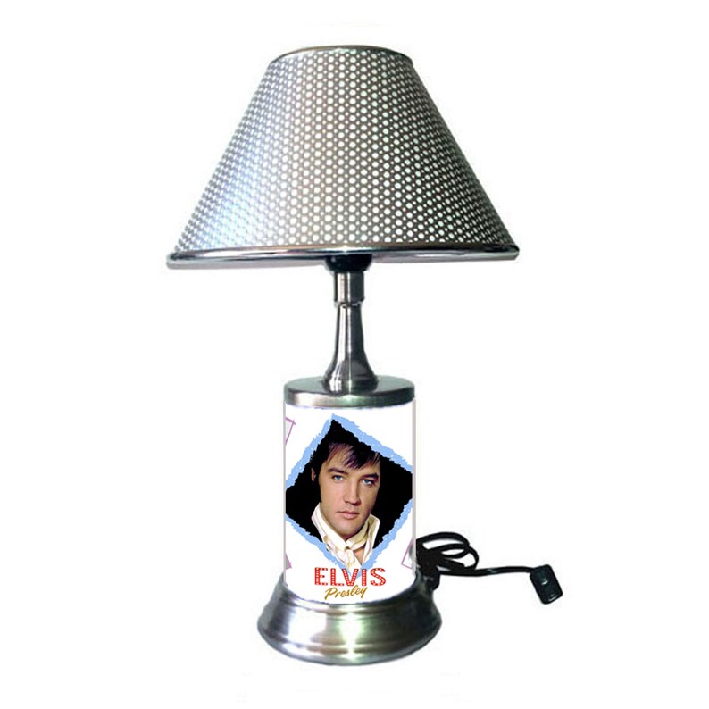 Elvis Presley Desk Lamp With Chrome Finish Shade Etsy