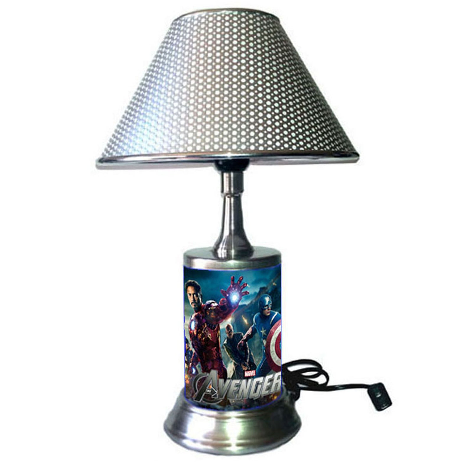 Marvel The Avengers desk lamp with chrome finish shade Etsy