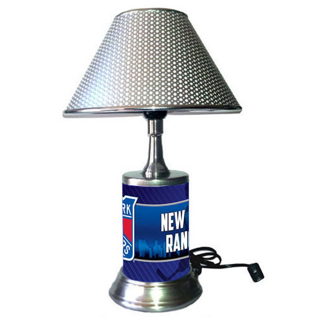 New York Rangers Desk Lamp With Chrome Finish Shade Etsy
