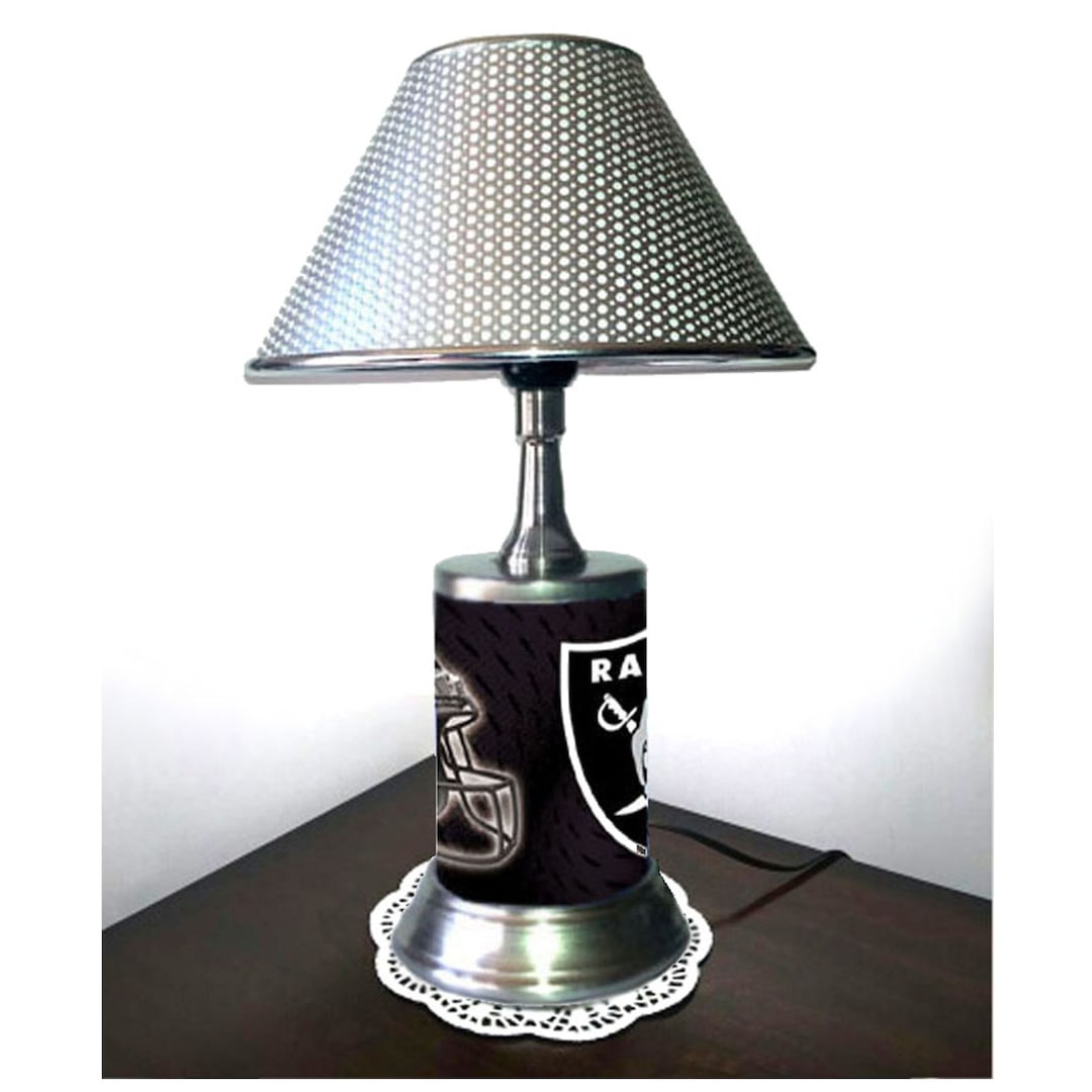 Las Vegas Raiders Desk Lamp With Chrome Finish Shade Etsy