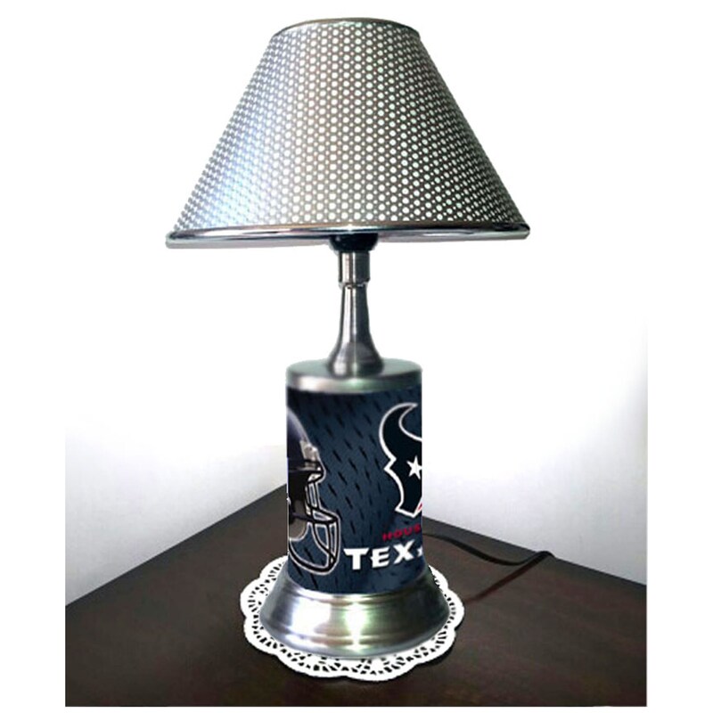 Houston Texans desk lamp with chrome finish shade