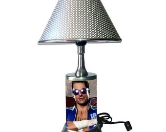 Mortal  Kombat Johnny Cage lamp with chrome finish shade