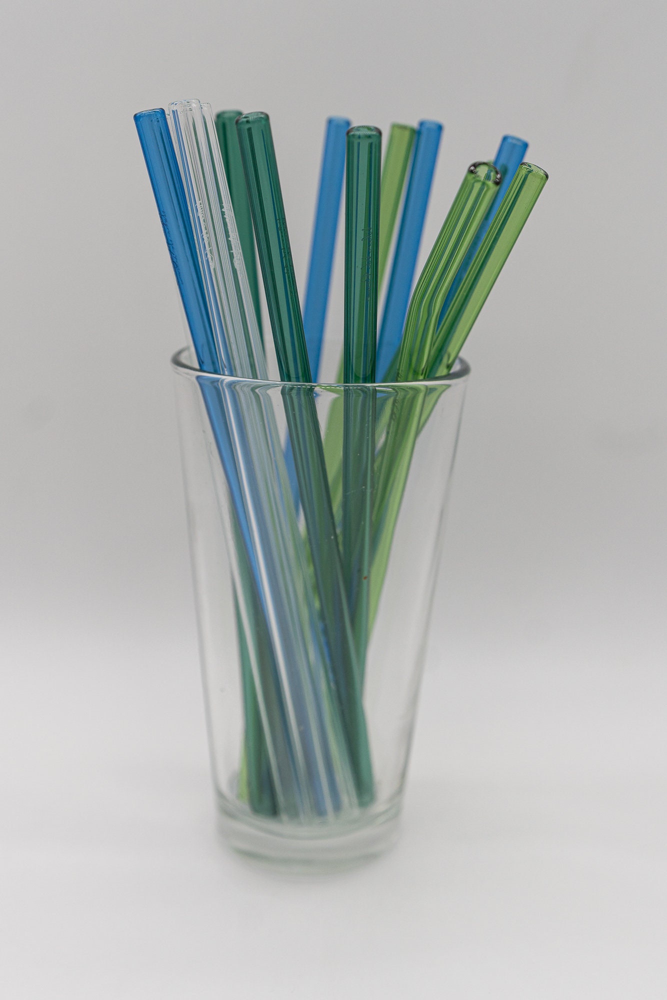 Glass Straw 2Pack Set Reusable Ecofriendly Colored Straws Etsy
