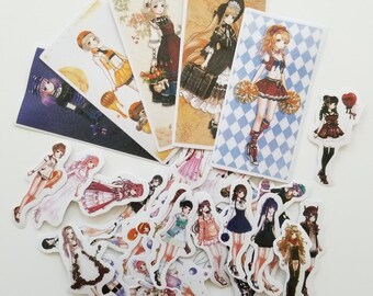 Cute Kawaii - Anime Stickers - Manga Stickers - Gift For Anime Fans - Gift For Manga Fans - Small Gifts - Pen Pal Gifts - Cartoon Stickers