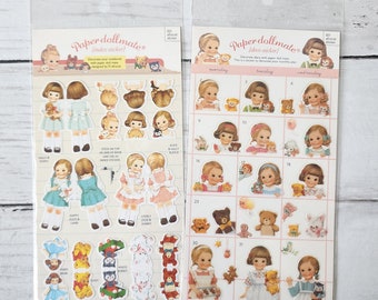 Vintage Style Doll Stickers - Scrapbooking Stickers - Cardmaking Stickers - Planner Stickers