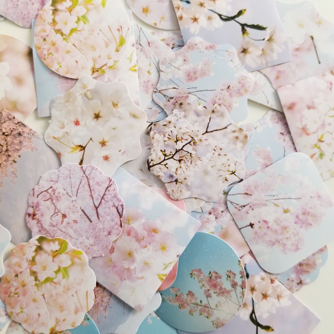 Sakura Flower Planner Scrapbooking Card Invitation Stickers - Etsy