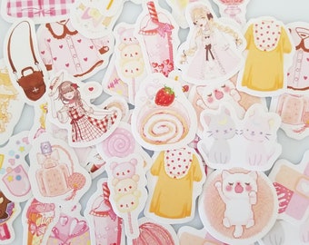 Lolita Stickers - Kawaii Cute Stickers For Diary, Planners, or Scrapbooking