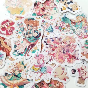 Cute Kawaii - Lolita Stickers - Anime Manga Stickers - Gift For Anime Fans - Gift For Manga Fans - Small Gifts - Pen Pal Gifts