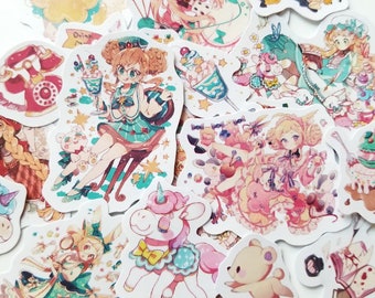 Cute Kawaii - Lolita Stickers - Anime Manga Stickers - Gift For Anime Fans - Gift For Manga Fans - Small Gifts - Pen Pal Gifts