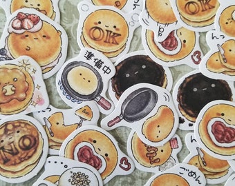 Pancake Stickers - Food Stickers - Gift For Food Lovers - Small Gifts - Pen Pal Gifts - Small Gifts For Friends - Stocking Stuffer