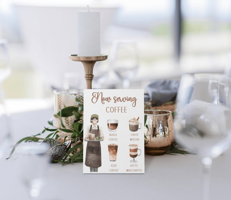Coffee Menu Sign Template, Printable Coffee Drink Menu, Editable Coffee ...