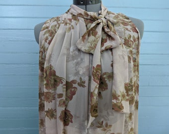 sheer bow tie blouse