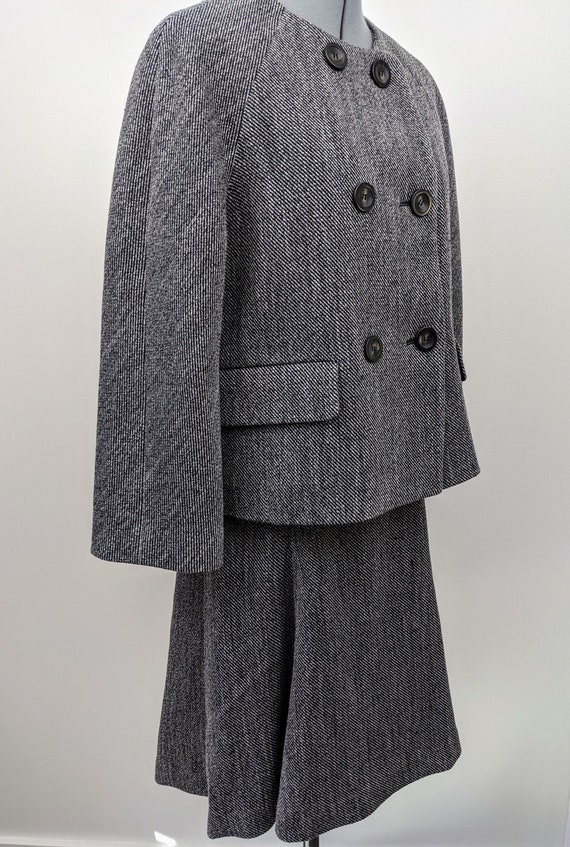 Vintage 1990s, Ann Taylor, Tweed Suit. Boxy, Doubl
