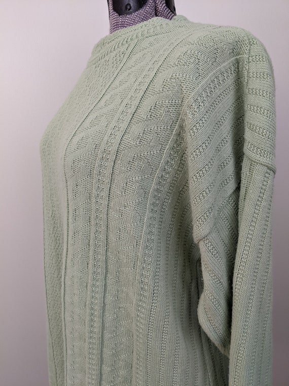 Vintage 1970s Spunky, Pale Green Pullover Sweater… - image 6