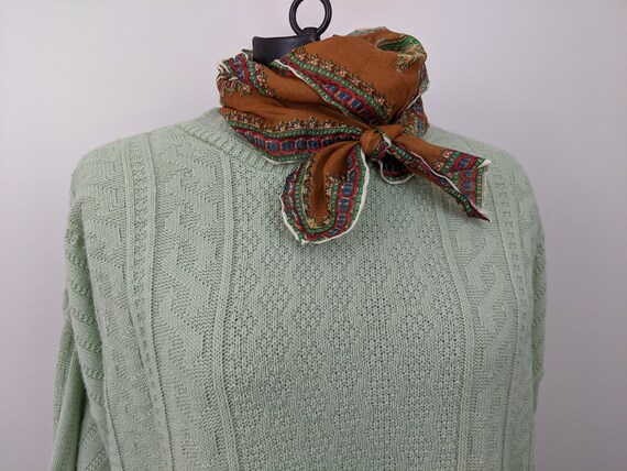 Vintage 1970s Spunky, Pale Green Pullover Sweater… - image 1