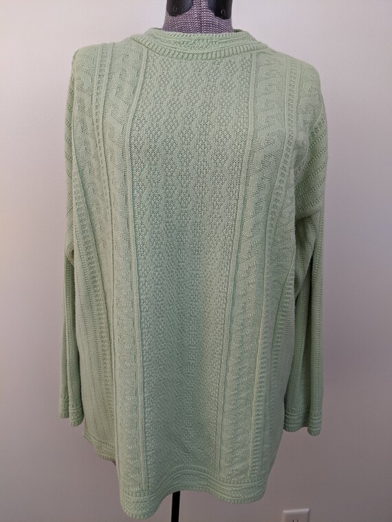 Vintage 1970s Spunky, Pale Green Pullover Sweater… - image 3