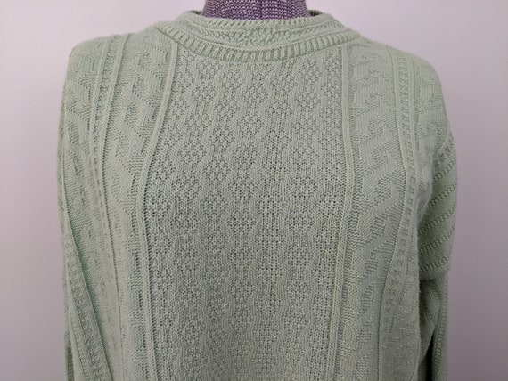 Vintage 1970s Spunky, Pale Green Pullover Sweater… - image 4