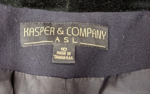 Vintage 1970s, Kasper & Company ASL, Black Wool B… - image 10