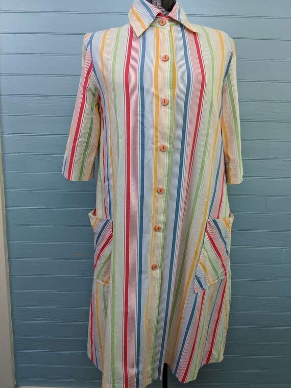 Vintage 1970s Clovis Ruffin, Rainbow Vertical Stri