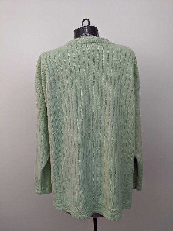 Vintage 1970s Spunky, Pale Green Pullover Sweater… - image 9