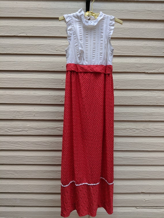 Vintage 1960s Nancy B of California, Red and Whit… - image 2