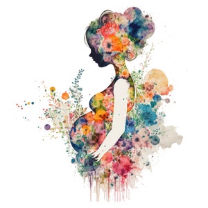 Matka w ciąży PNG, sztuka cyfrowa baby shower. Ilustracja brzucha w ciąży, dziewczynka chłopiec dzień matki, mama matka w ciąży png ciąża