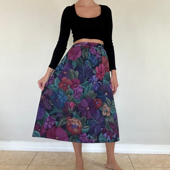 Vintage (M) Floral Print Skirt - Women’s Vintage … - image 1