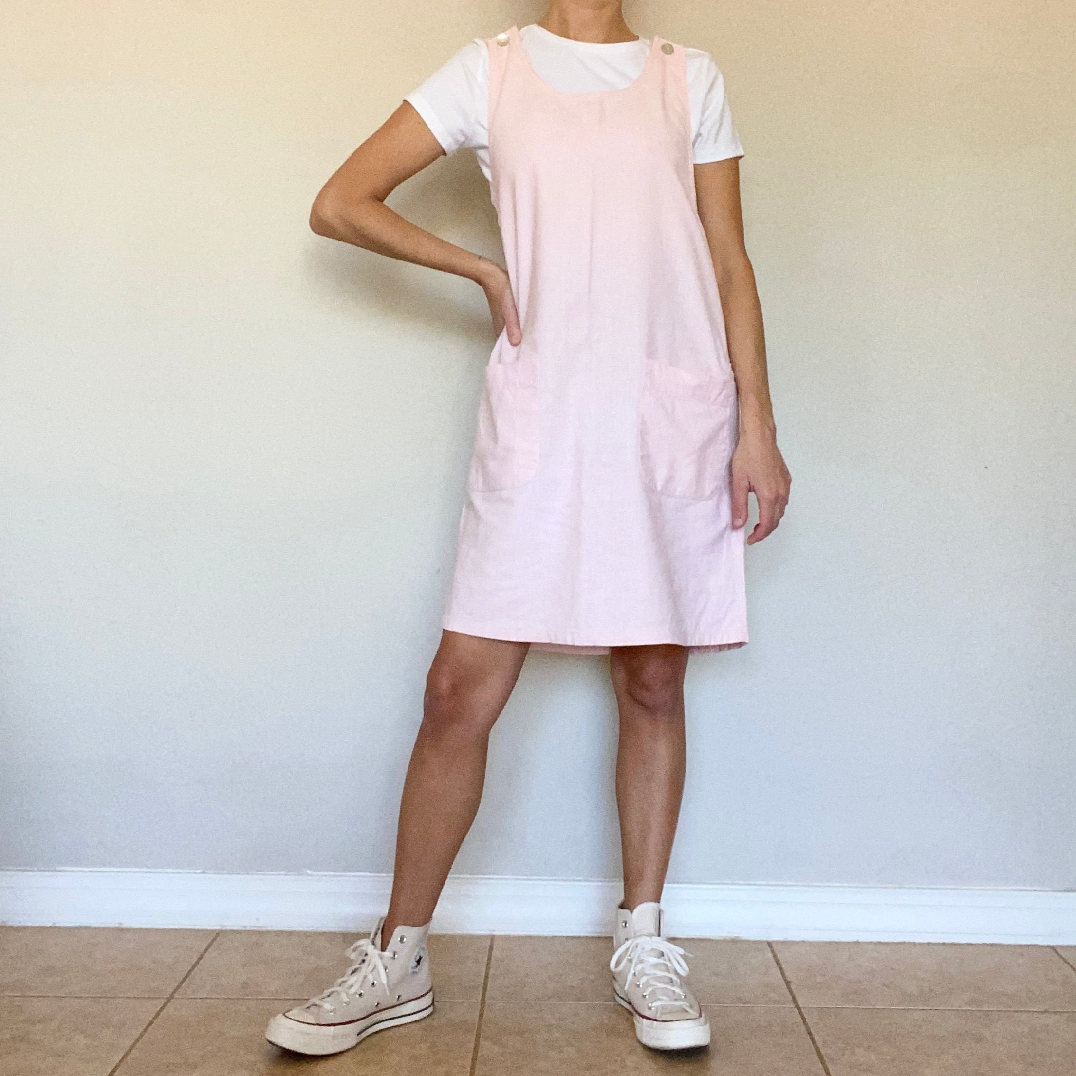 Pink Overall Dress - Etsy