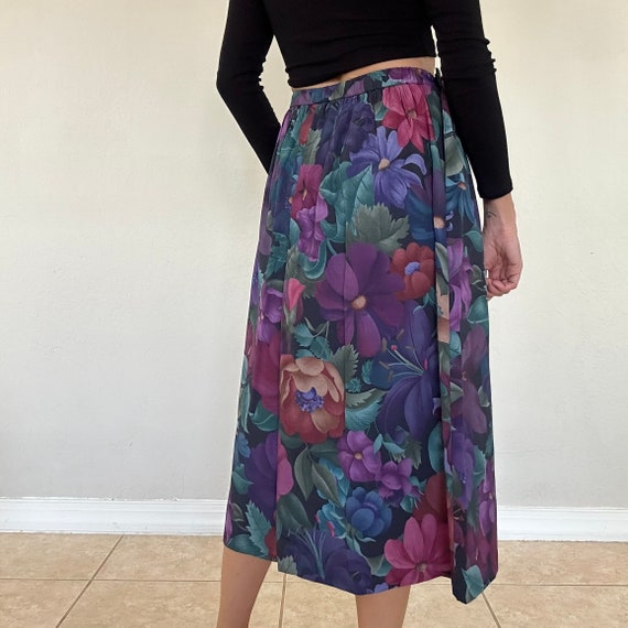 Vintage (M) Floral Print Skirt - Women’s Vintage … - image 4